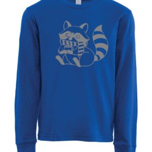 Cozy Winter Racoon Youth Long Sleeve